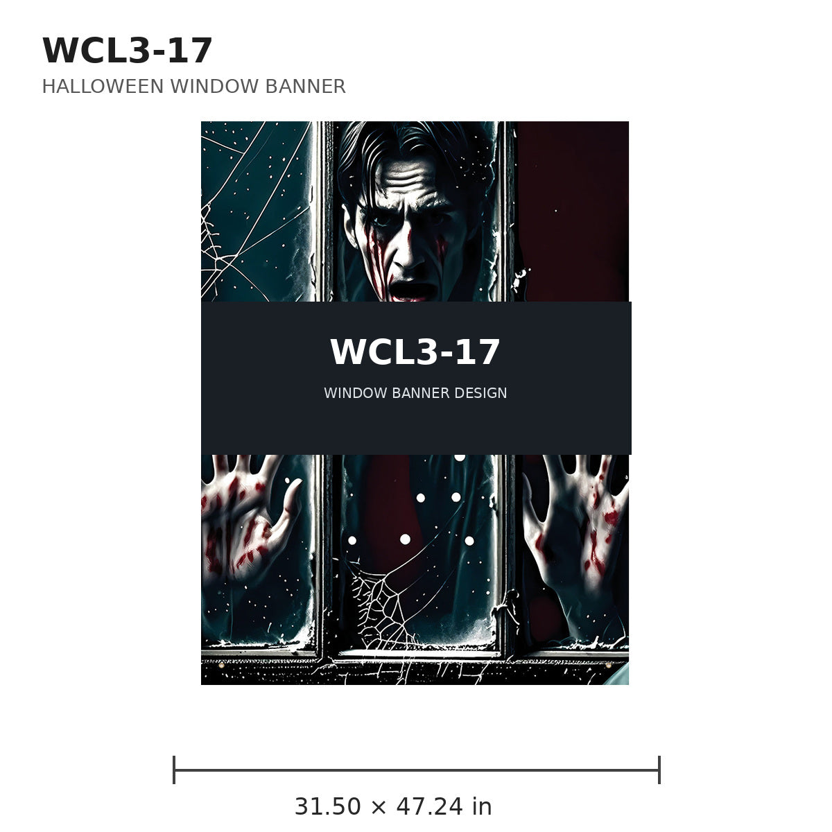 021 halloween window banner collection wcl3