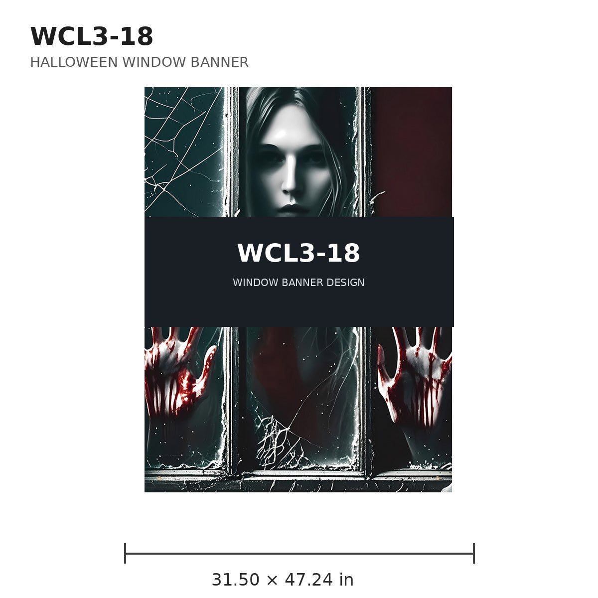 022 halloween window banner collection wcl3