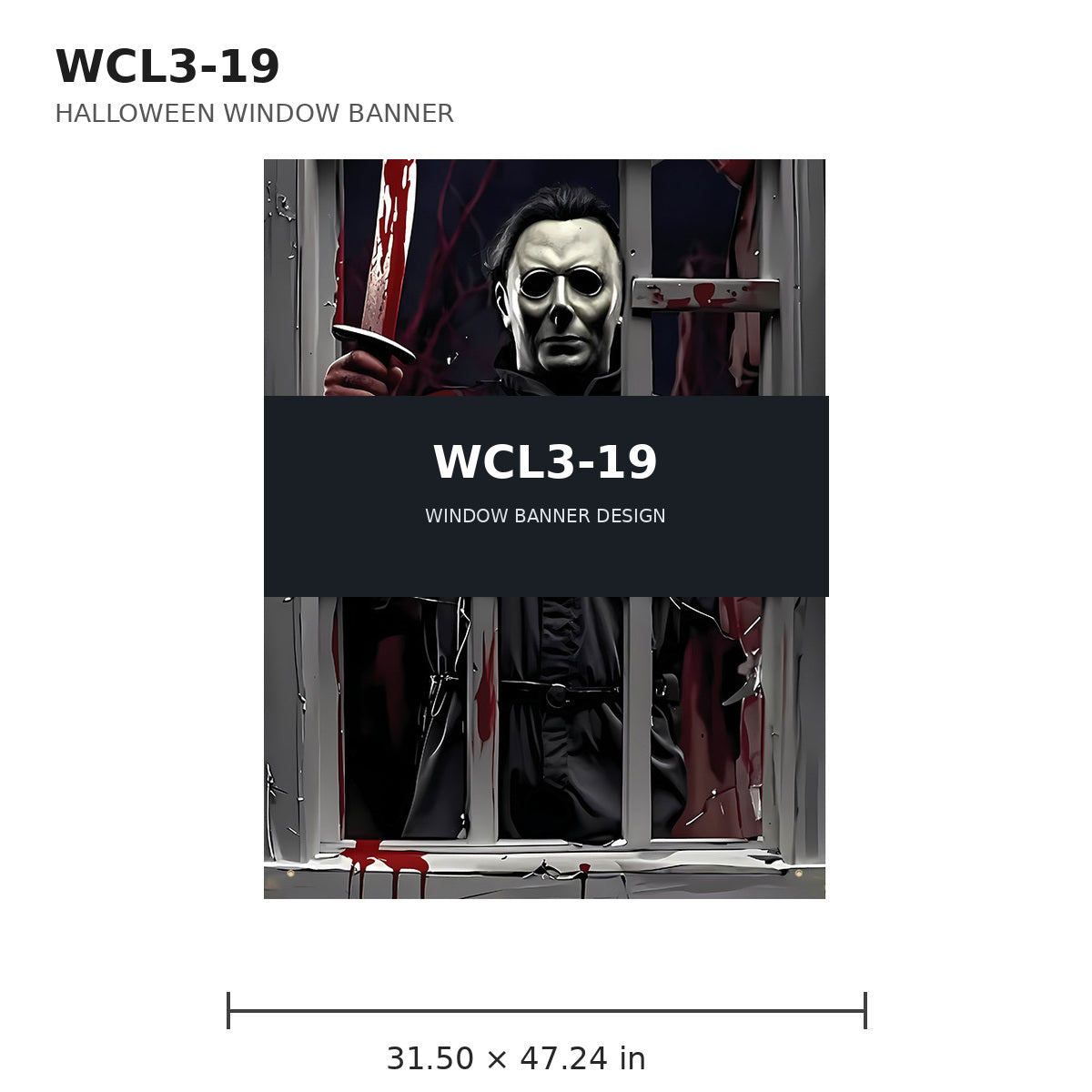 023 halloween window banner collection wcl3