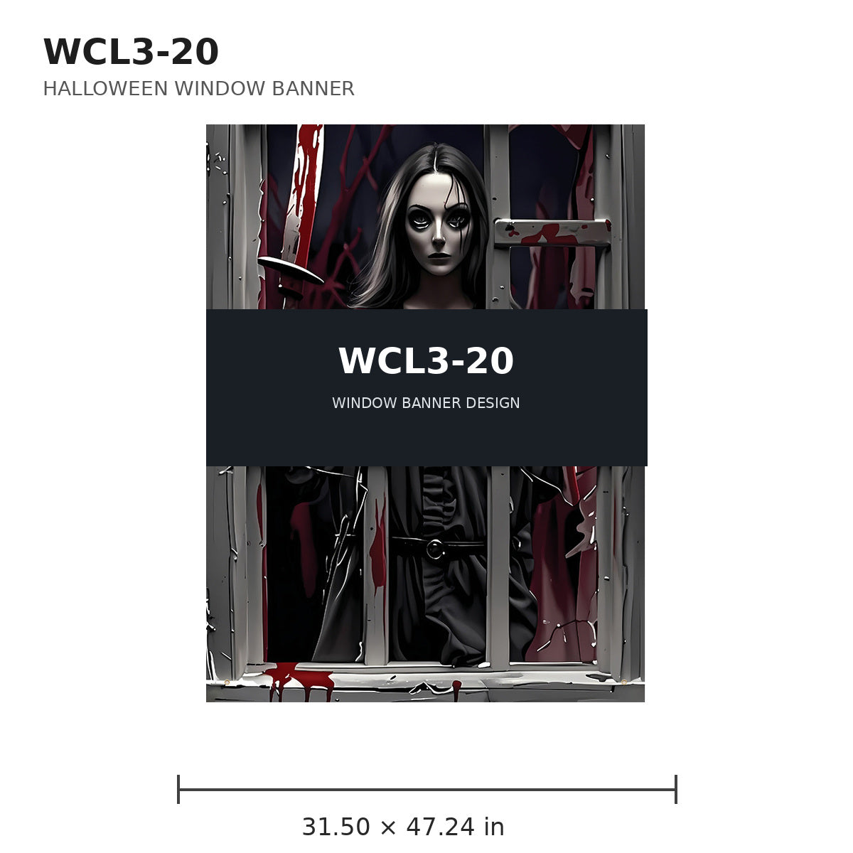 024 halloween window banner collection wcl3