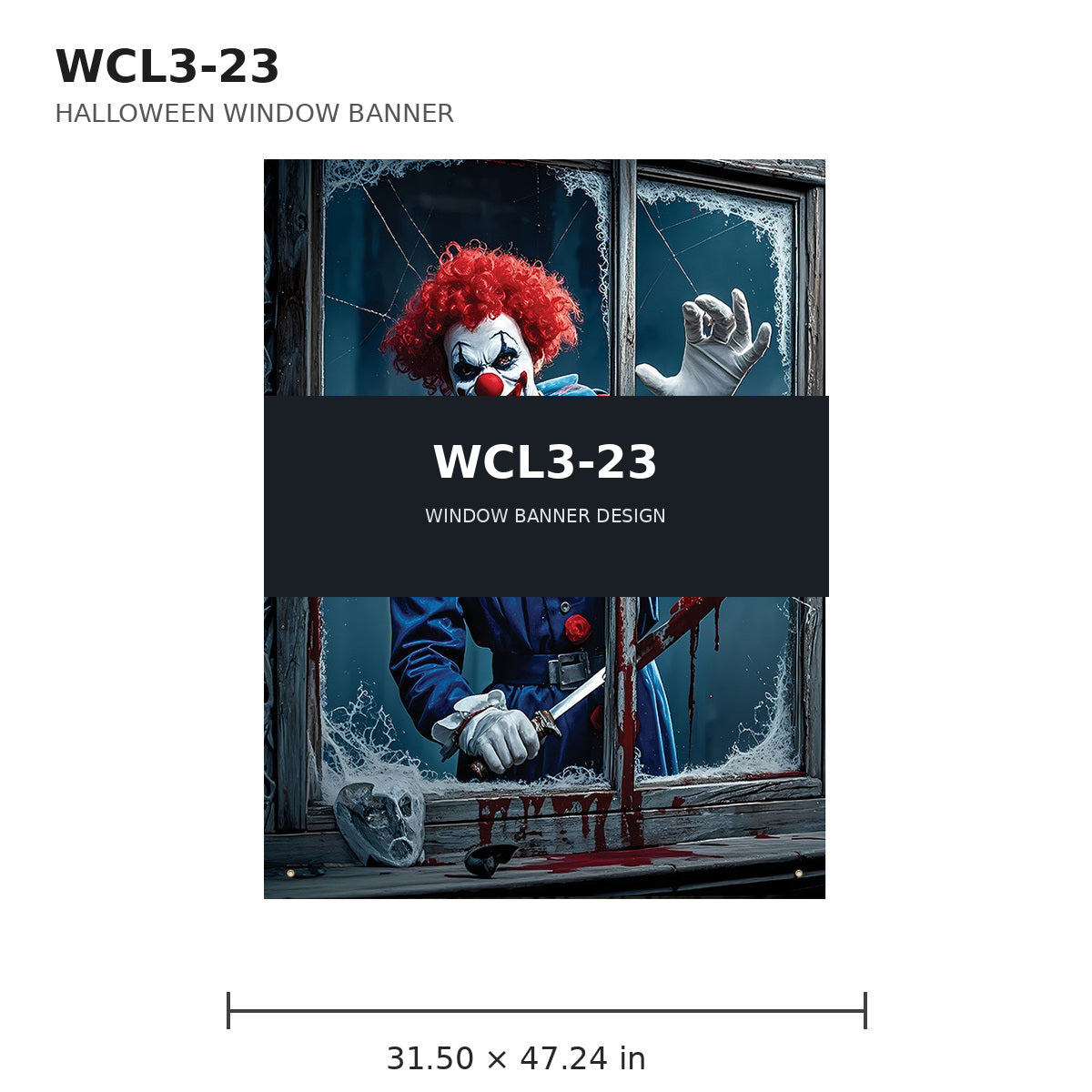 027 halloween window banner collection wcl3