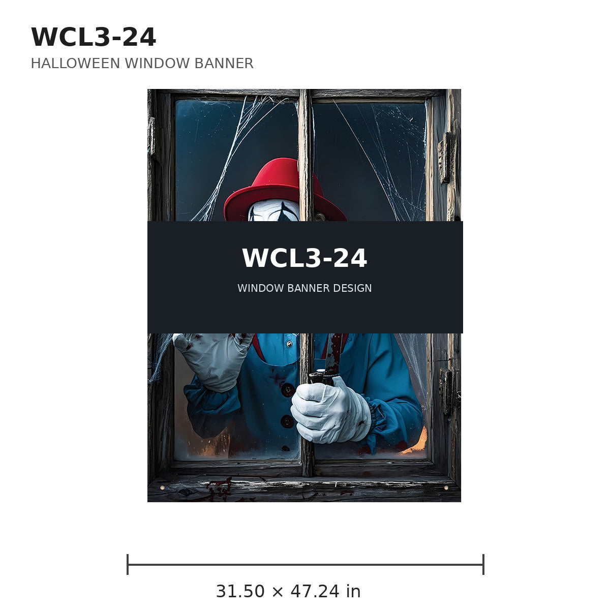 028 halloween window banner collection wcl3