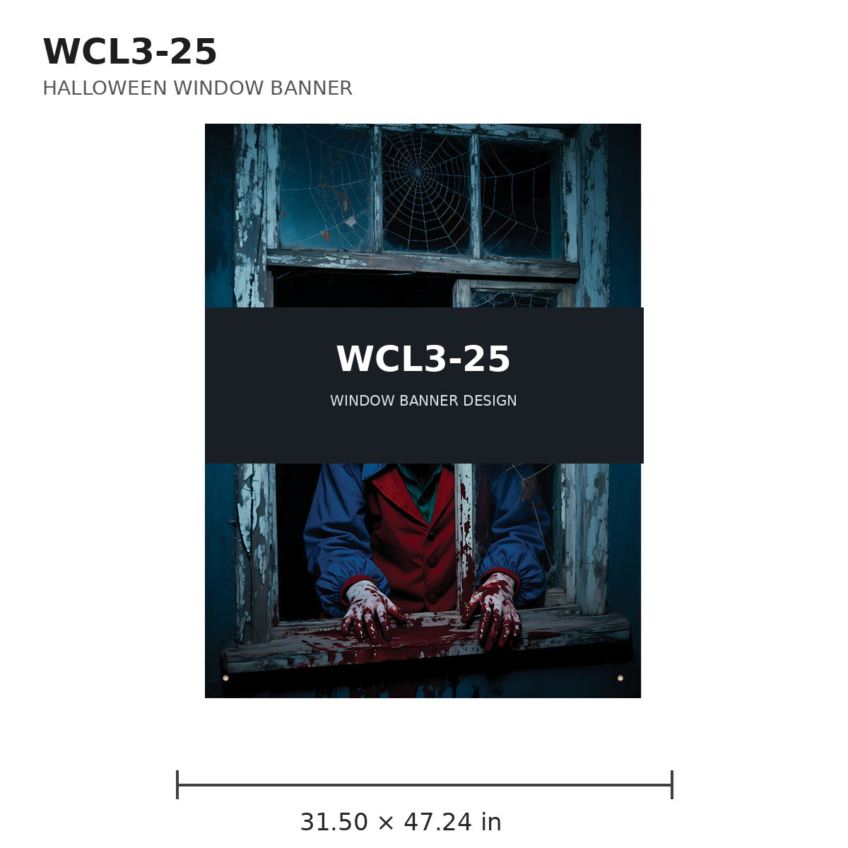 029 halloween window banner collection wcl3