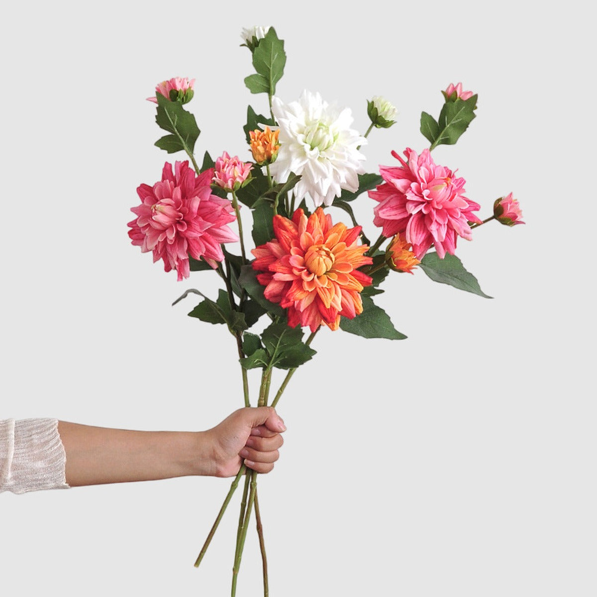 EVERIVELLE 25.6-Inch Artificial Dahlia Stem with Bud