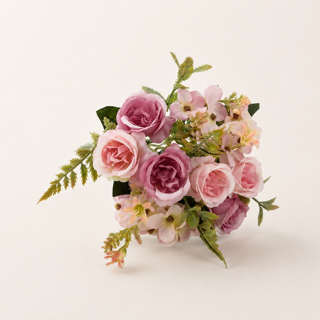 EVERIVELLE Autumn Artificial Rose & Hydrangea Bouquet