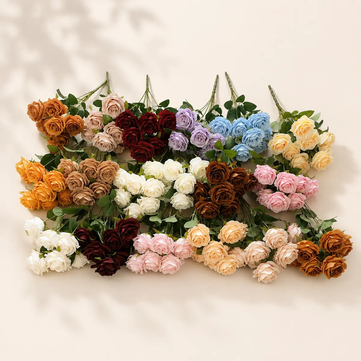 Artificial Rose Spray   Lifelike Floral Branch for Home Décor | EVERIVELLE artificial flowers and garden décor