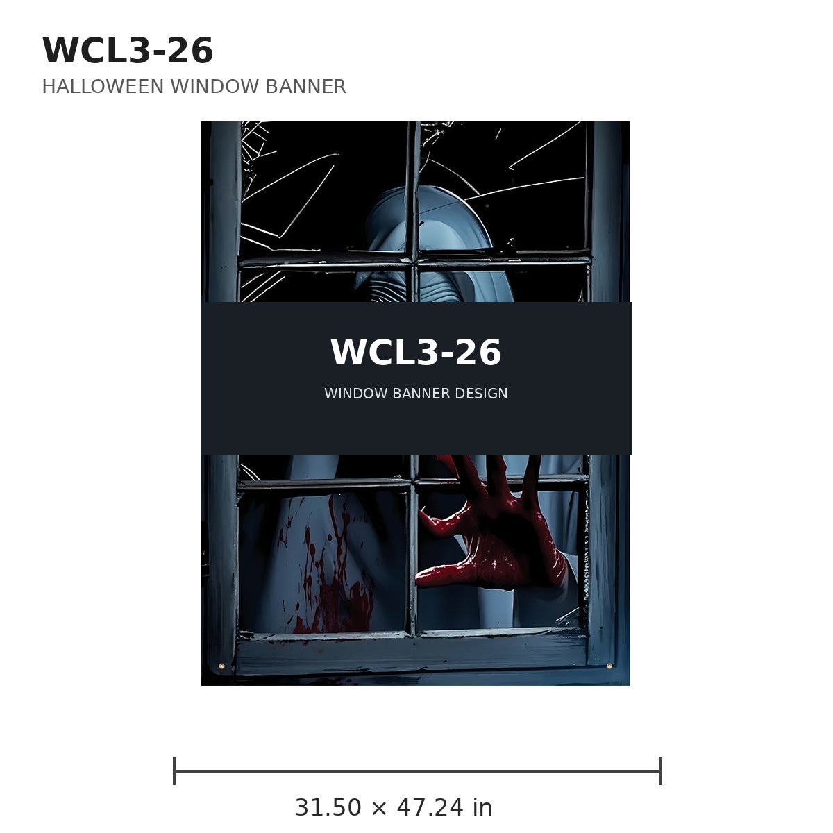 030 halloween window banner collection wcl3