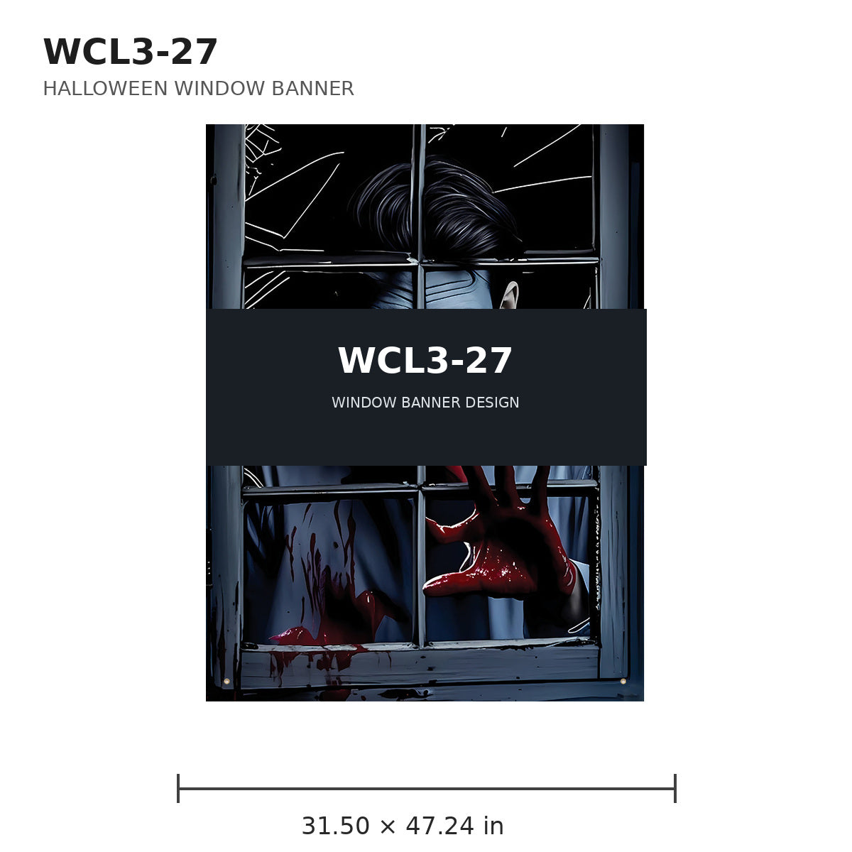031 halloween window banner collection wcl3