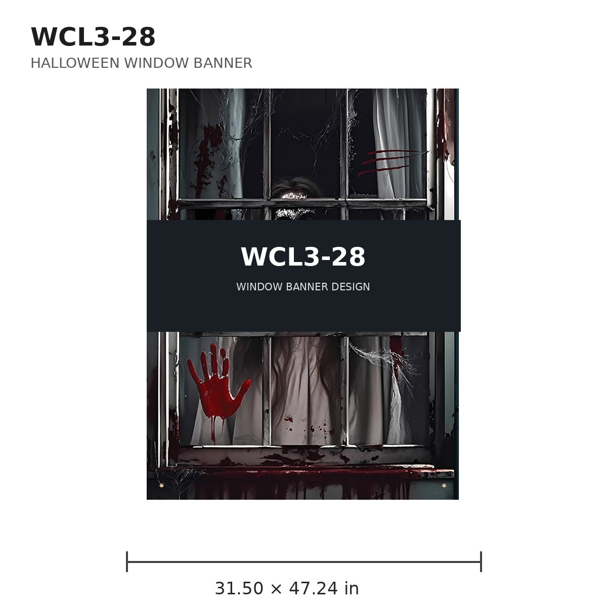 032 halloween window banner collection wcl3
