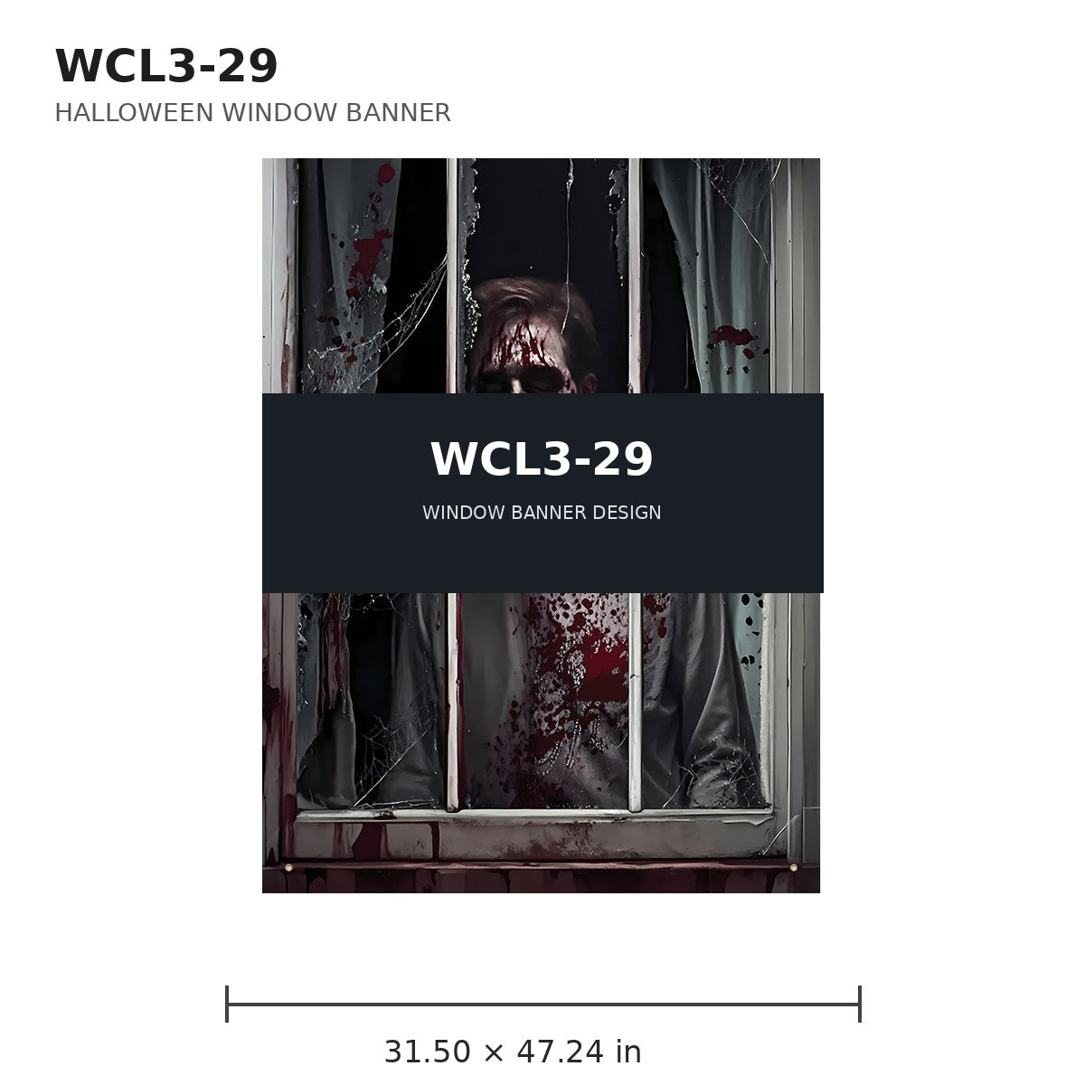 033 halloween window banner collection wcl3