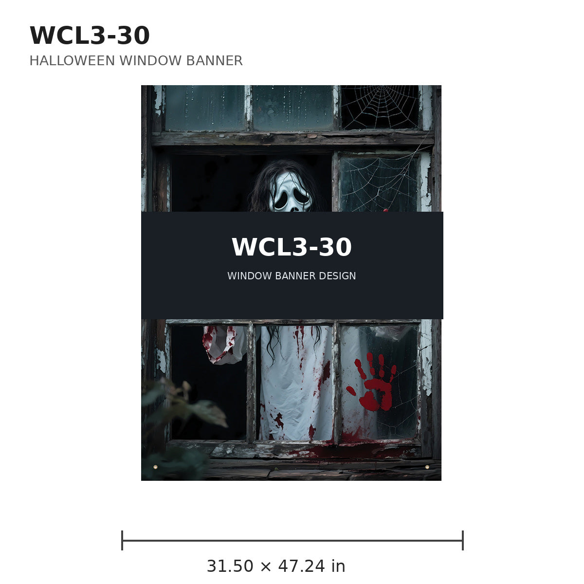034 halloween window banner collection wcl3