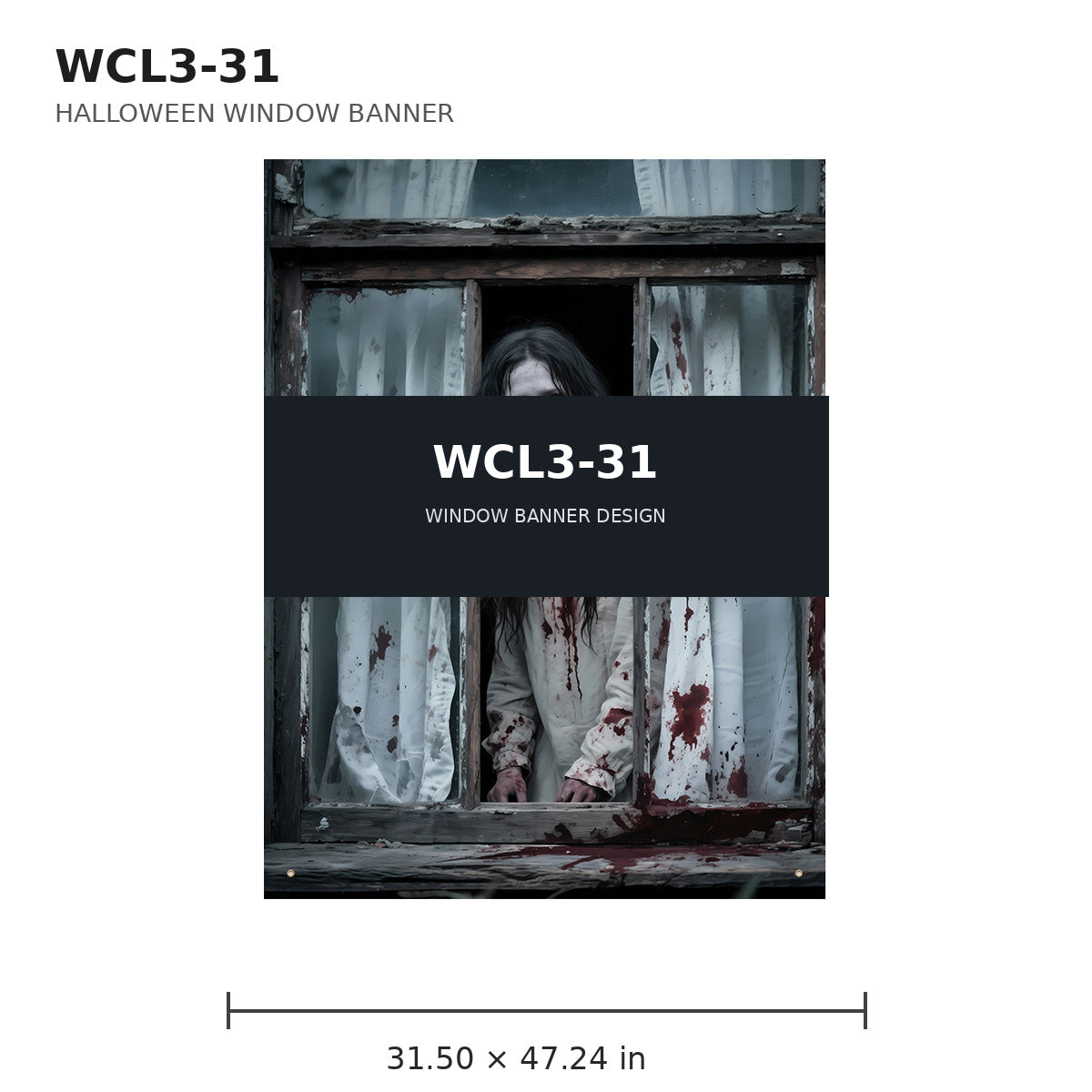 035 halloween window banner collection wcl3
