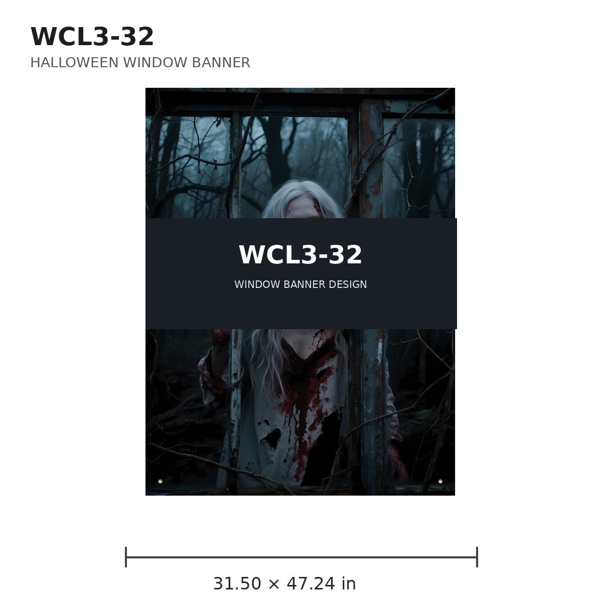 036 halloween window banner collection wcl3