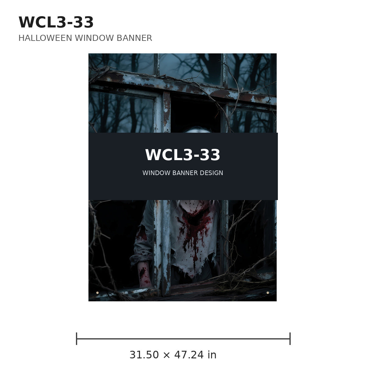 037 halloween window banner collection wcl3