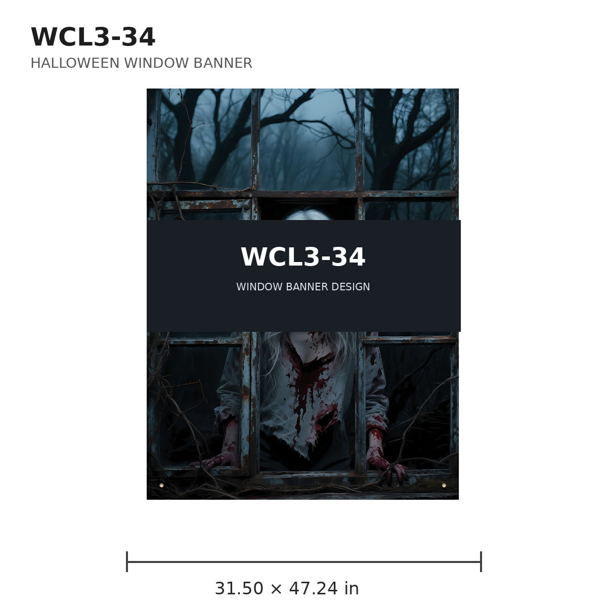 038 halloween window banner collection wcl3