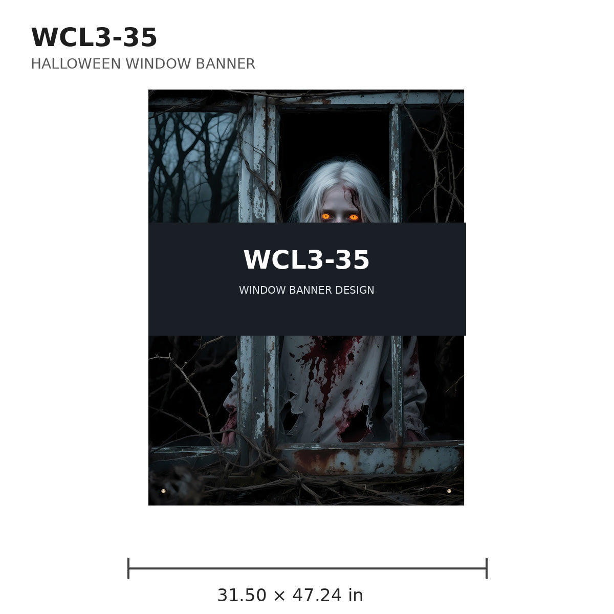 039 halloween window banner collection wcl3