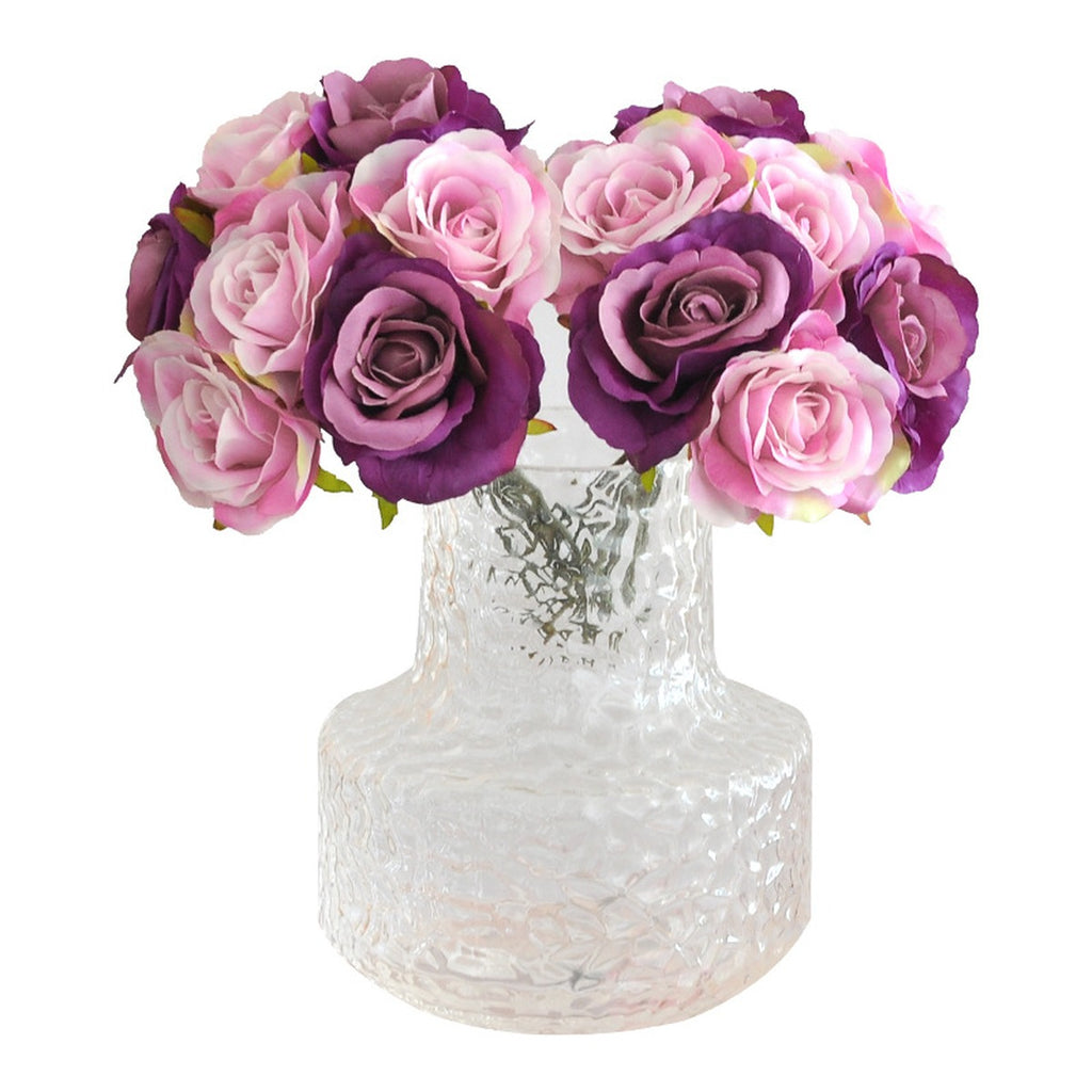 EVERIVELLE 8.7-Inch Seven-Stem Artificial Rose Bouquet