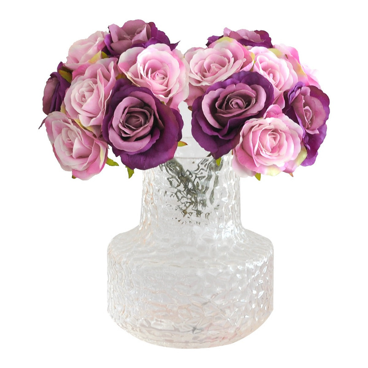 EVERIVELLE 8.7-Inch Seven-Stem Artificial Rose Bouquet