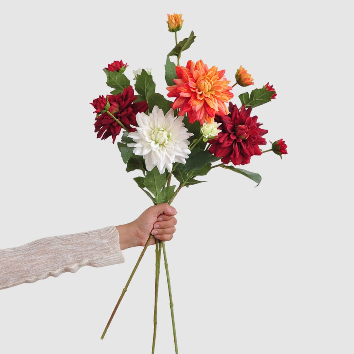 EVERIVELLE 25.6-Inch Artificial Dahlia Stem with Bud