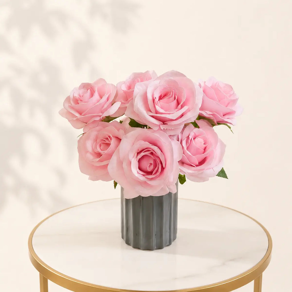 Seven Head Artificial Rose Bouquet   Lifelike Floral Arrangement | EVERIVELLE artificial flowers and garden décor