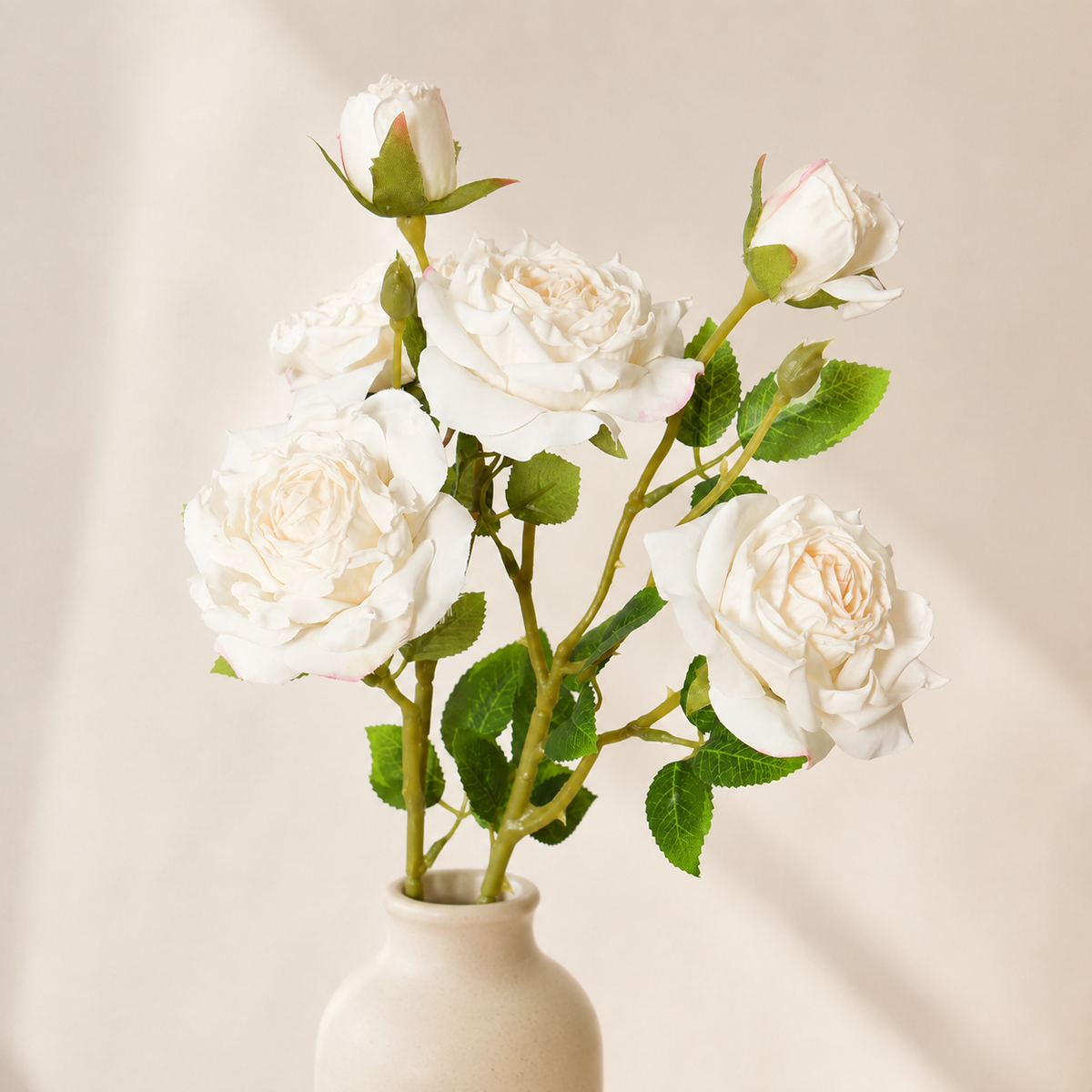EVERIVELLE Three-Head Vintage Artificial Rose Spray