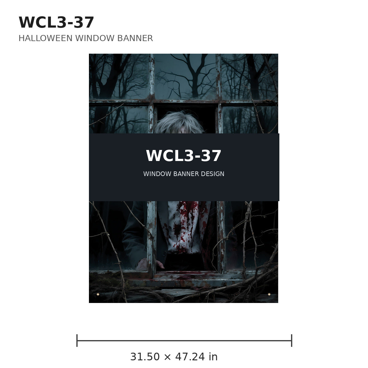 041 halloween window banner collection wcl3