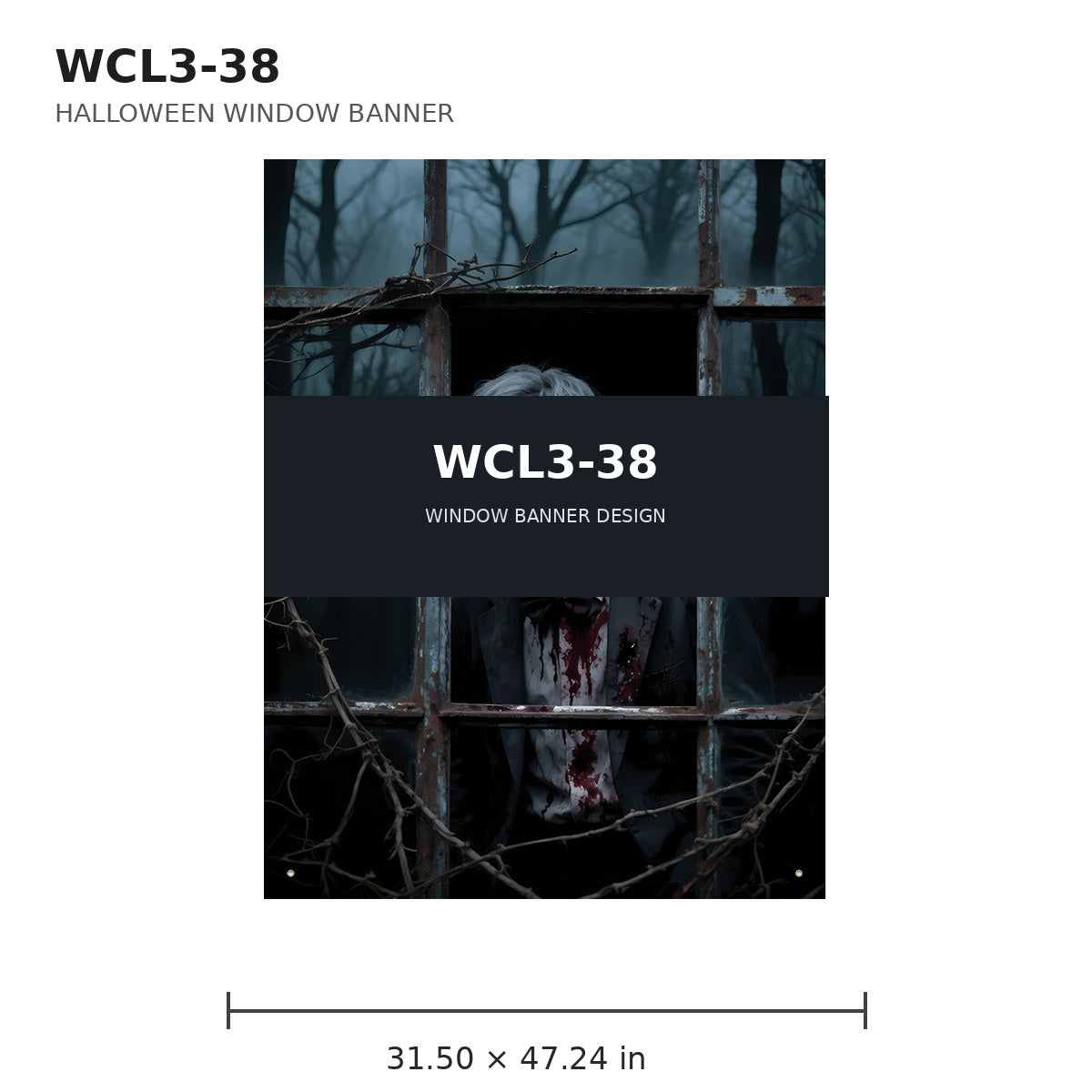 042 halloween window banner collection wcl3