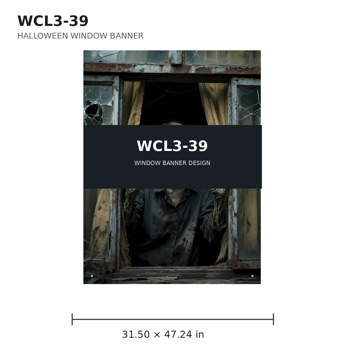 043 halloween window banner collection wcl3