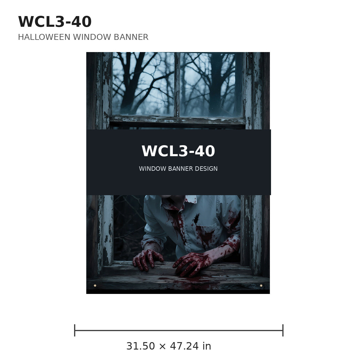 044 halloween window banner collection wcl3
