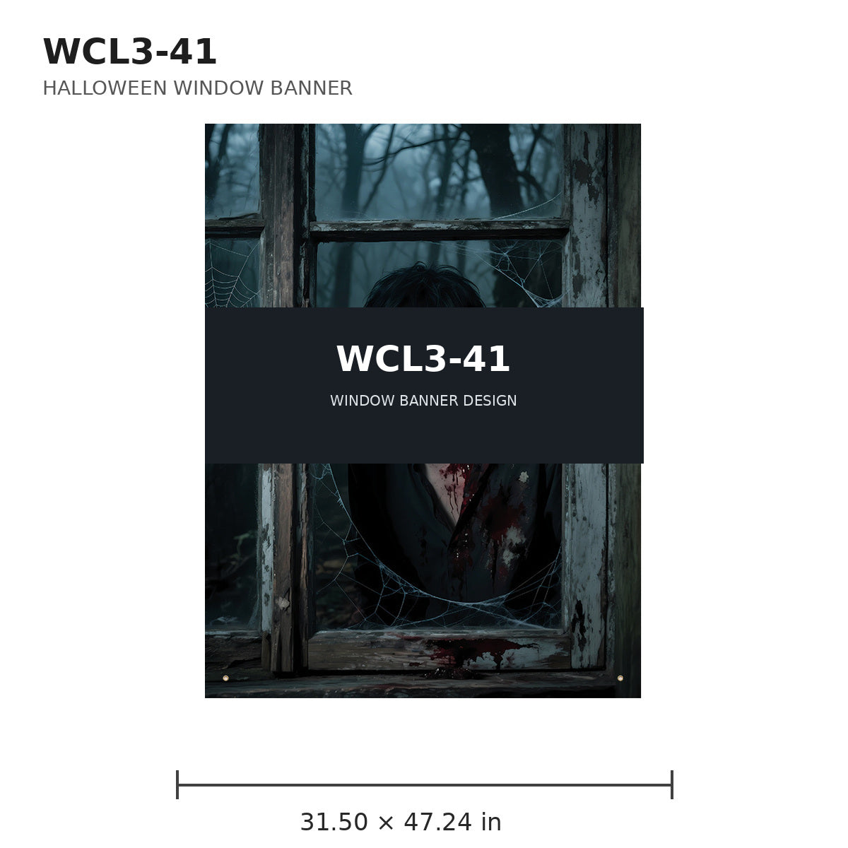 045 halloween window banner collection wcl3