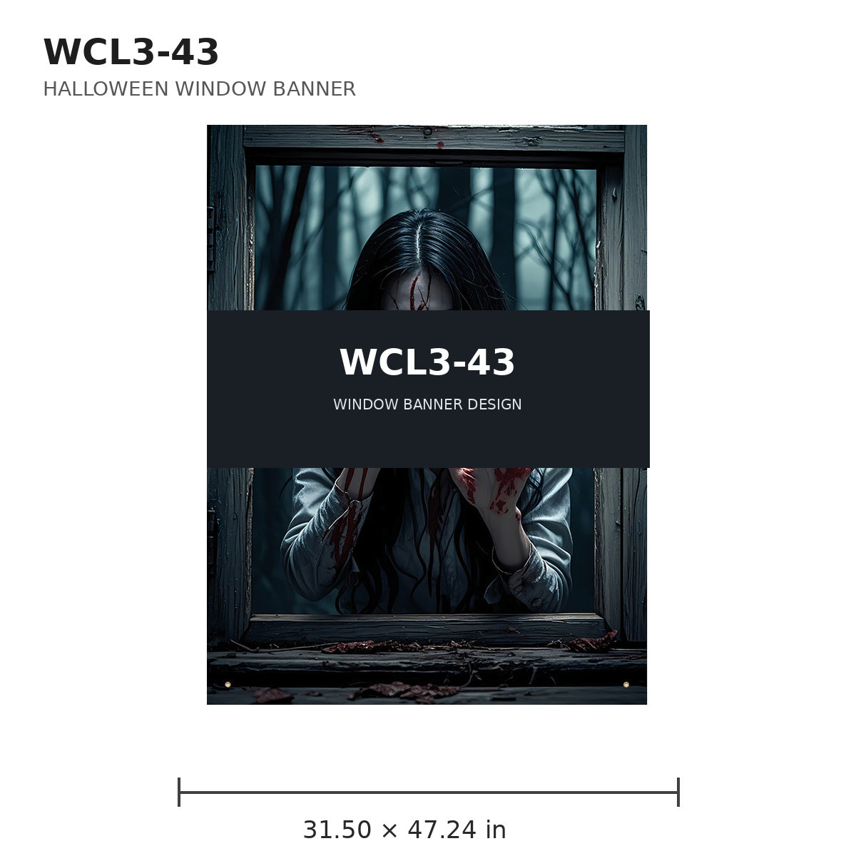 047 halloween window banner collection wcl3