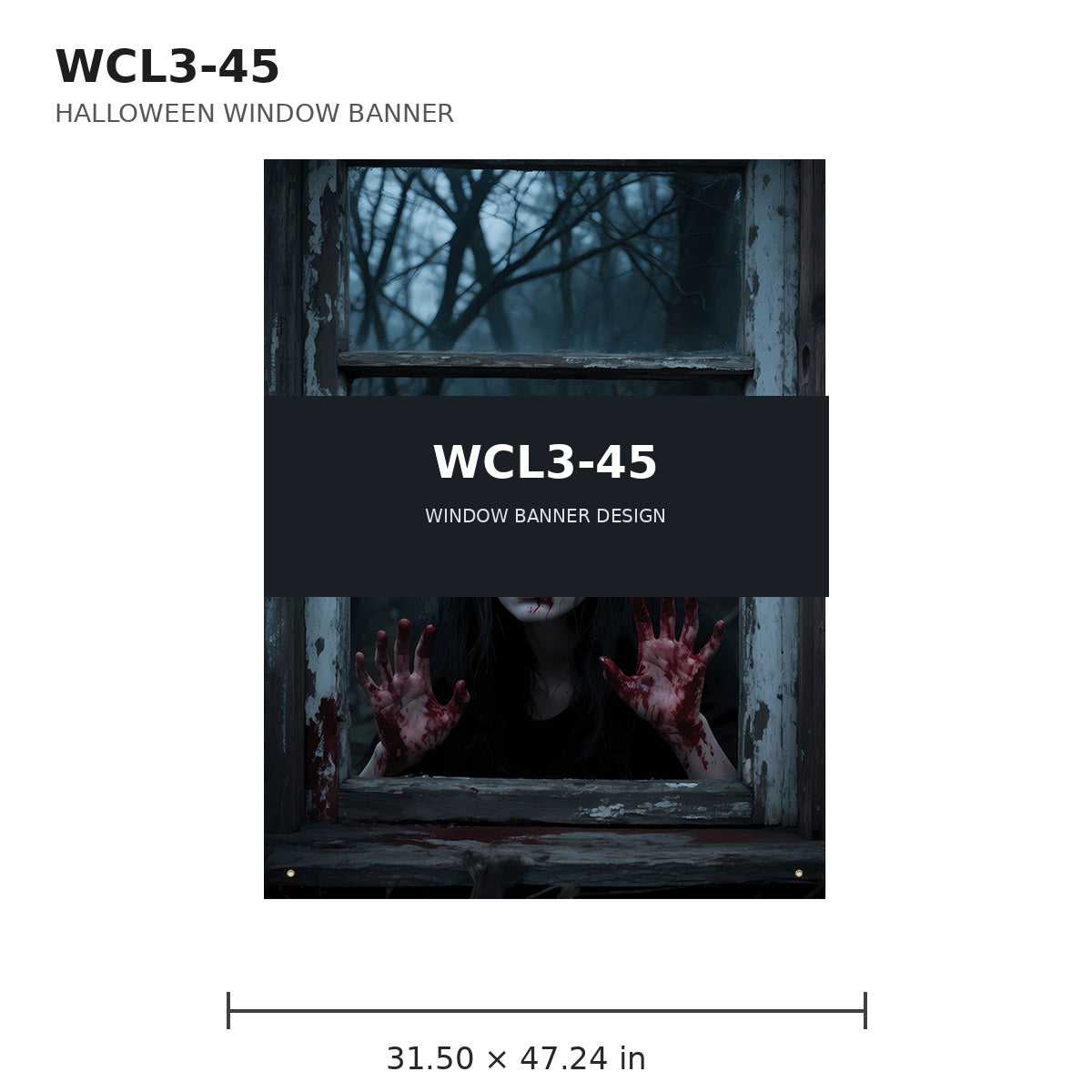 049 halloween window banner collection wcl3
