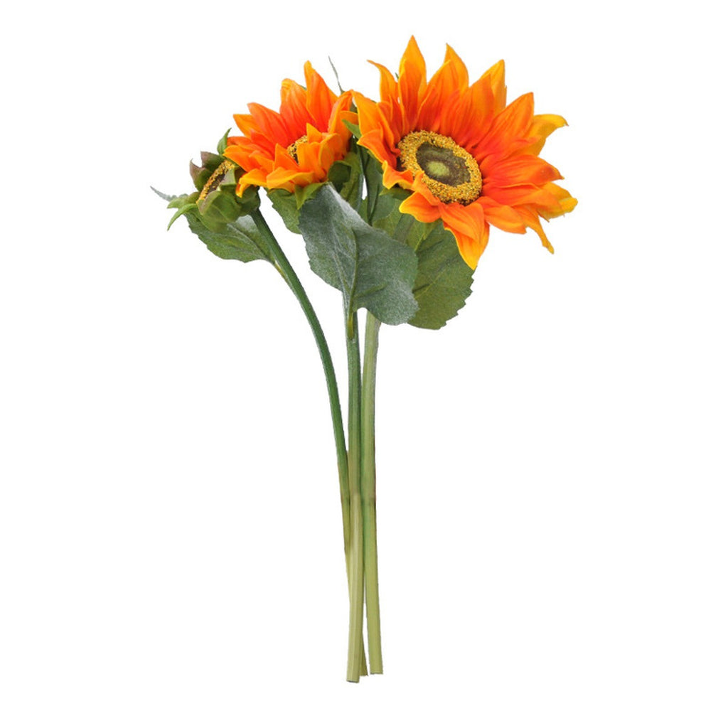 EVERIVELLE 16.5-Inch Three-Stem Soft-Touch Artificial Sunflower Bouquet