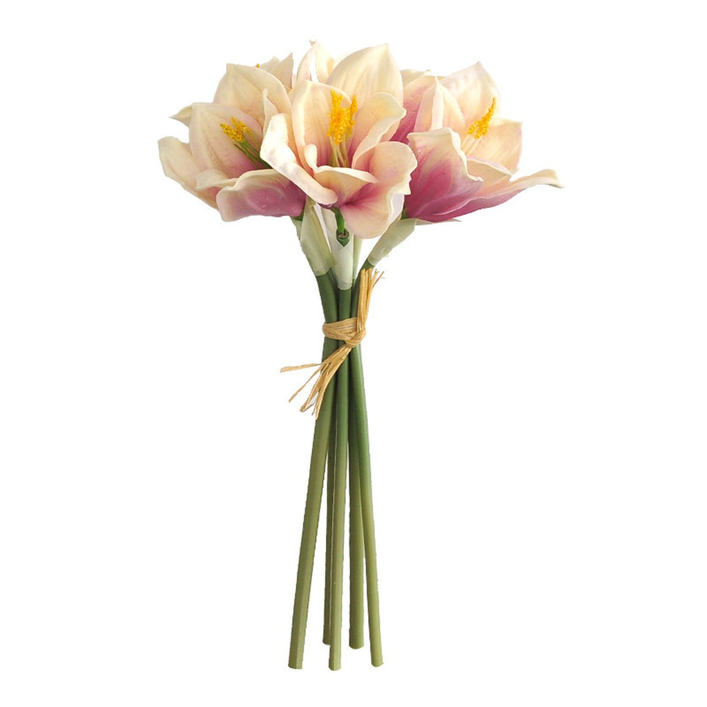 EVERIVELLE 13.8-Inch Five-Stem Soft-Touch Artificial Amaryllis Bouquet