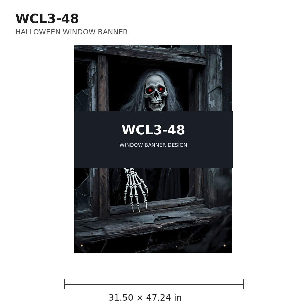 052 halloween window banner collection wcl3