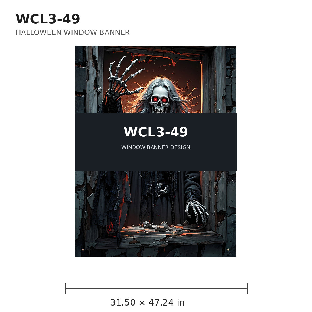 053 halloween window banner collection wcl3