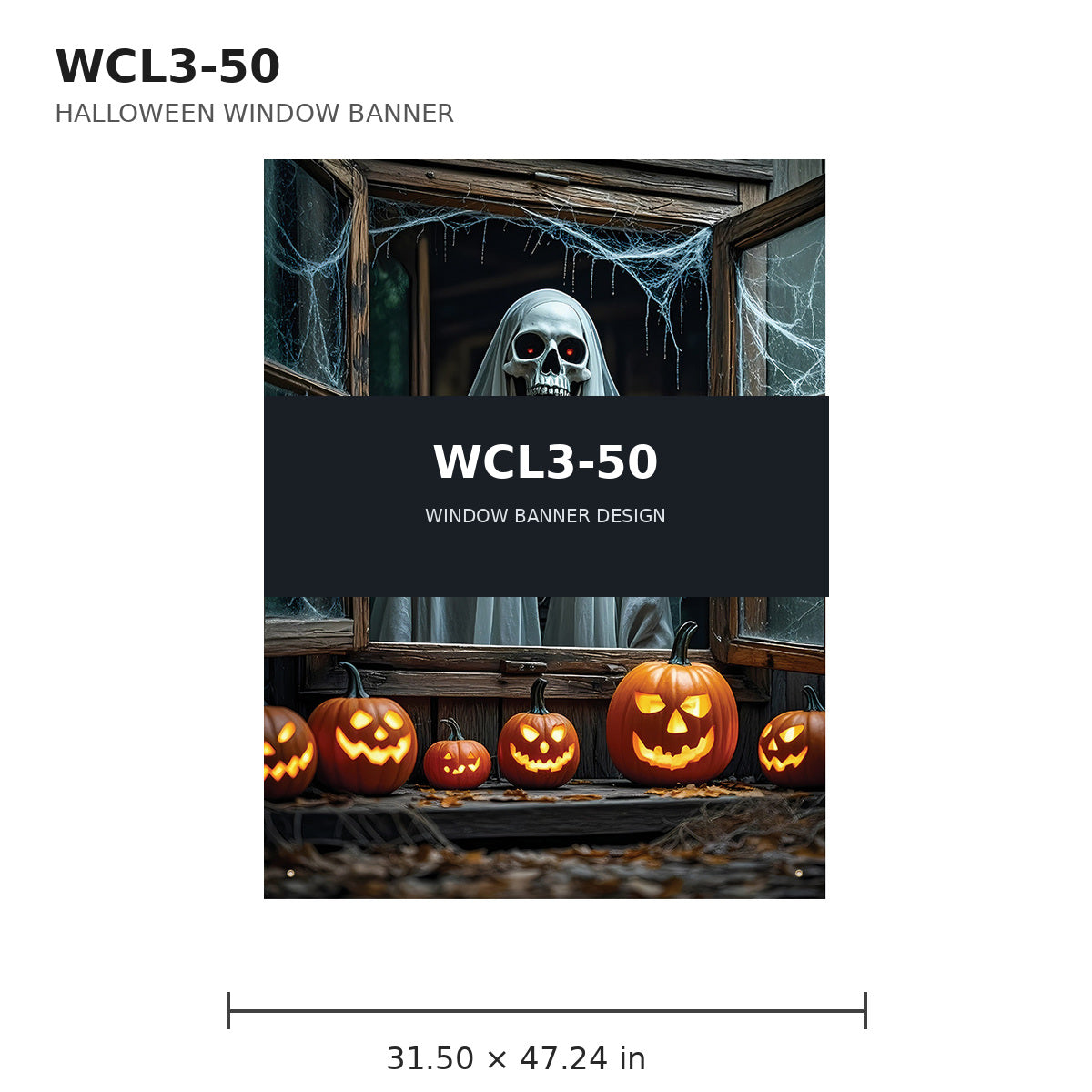 054 halloween window banner collection wcl3