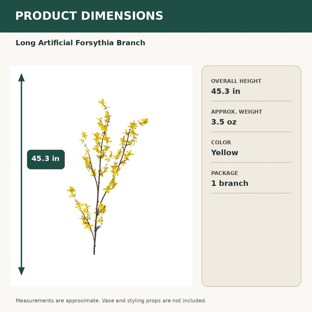 EVERIVELLE 45.3-Inch Long Artificial Forsythia Branch