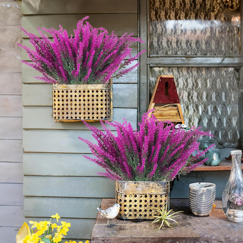 EVERIVELLE 15-Inch Outdoor Artificial Lavender Bush