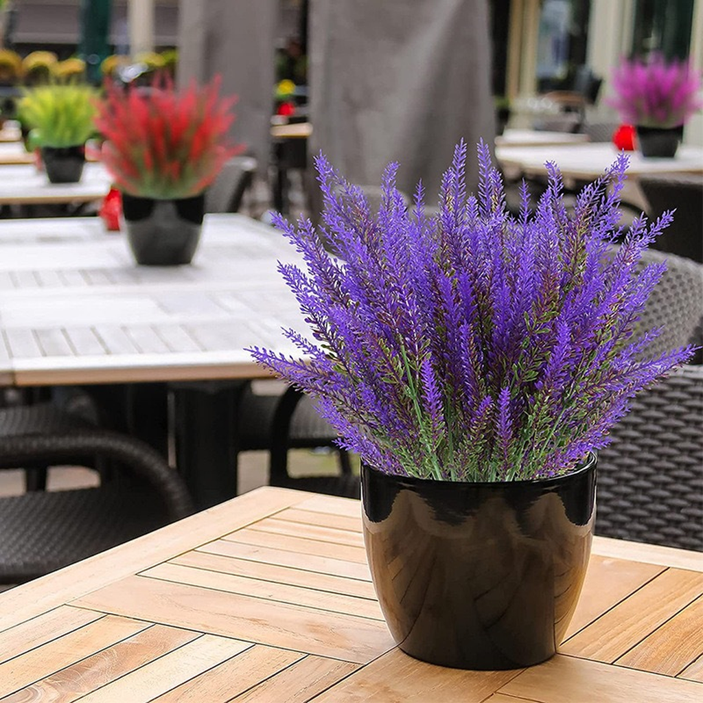 EVERIVELLE 15-Inch Outdoor Artificial Lavender Bush