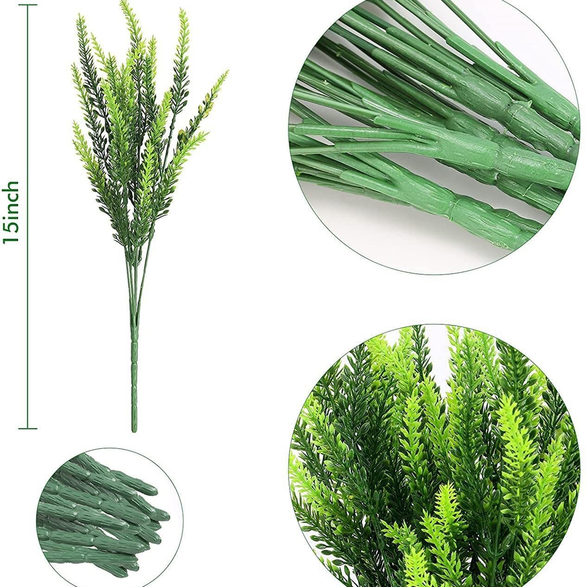 EVERIVELLE 15-Inch Outdoor Artificial Lavender Bush