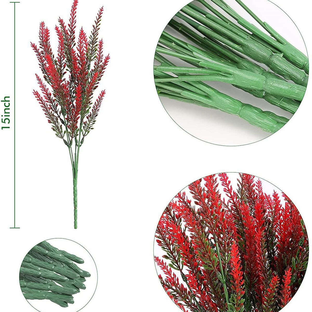 EVERIVELLE 15-Inch Outdoor Artificial Lavender Bush