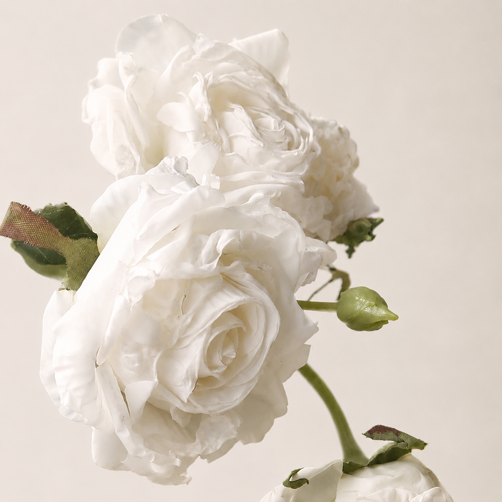 EVERIVELLE Five-Head Vintage Burnt-Edge Artificial Rose Spray