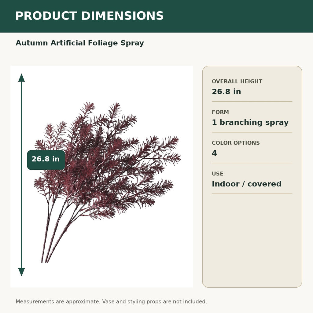 EVERIVELLE 26.8-Inch Autumn Artificial Foliage Spray