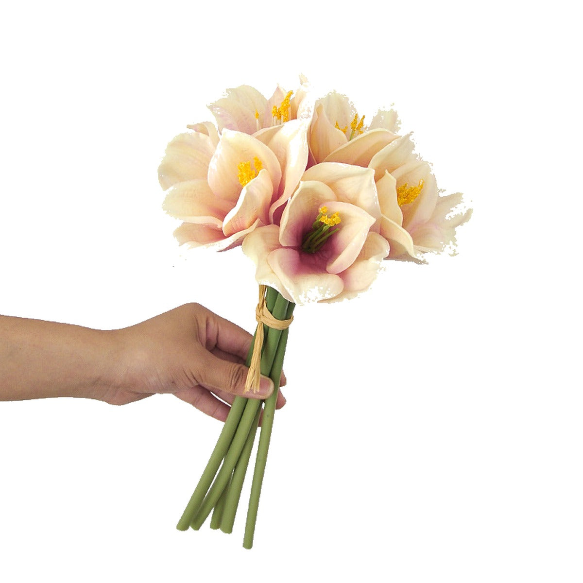 EVERIVELLE 13.8-Inch Five-Stem Soft-Touch Artificial Amaryllis Bouquet