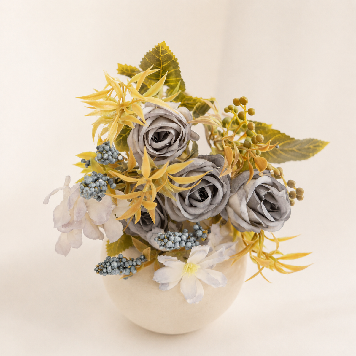 EVERIVELLE Anna Rose & Blossom Artificial Bouquet