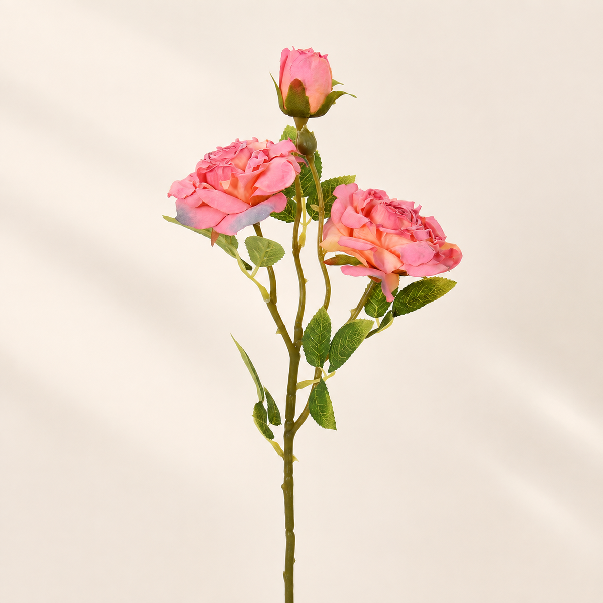 EVERIVELLE Three-Head Vintage Artificial Rose Spray