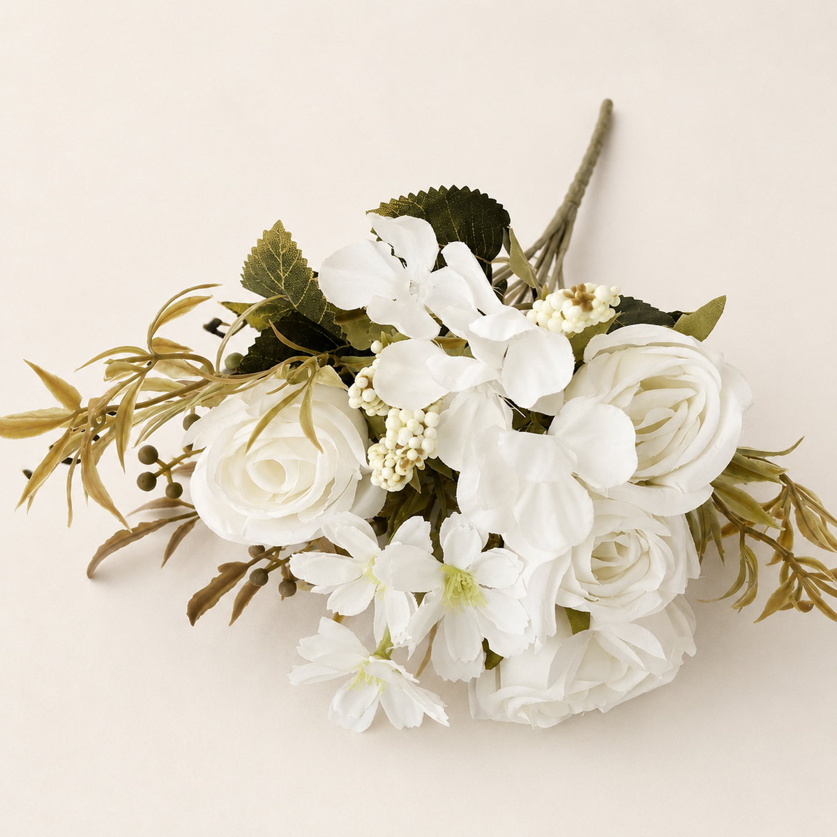 EVERIVELLE Anna Rose & Blossom Artificial Bouquet