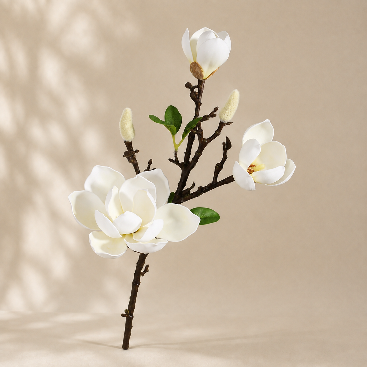 EVERIVELLE 29.5-Inch Real-Touch EVA Artificial Magnolia Stem