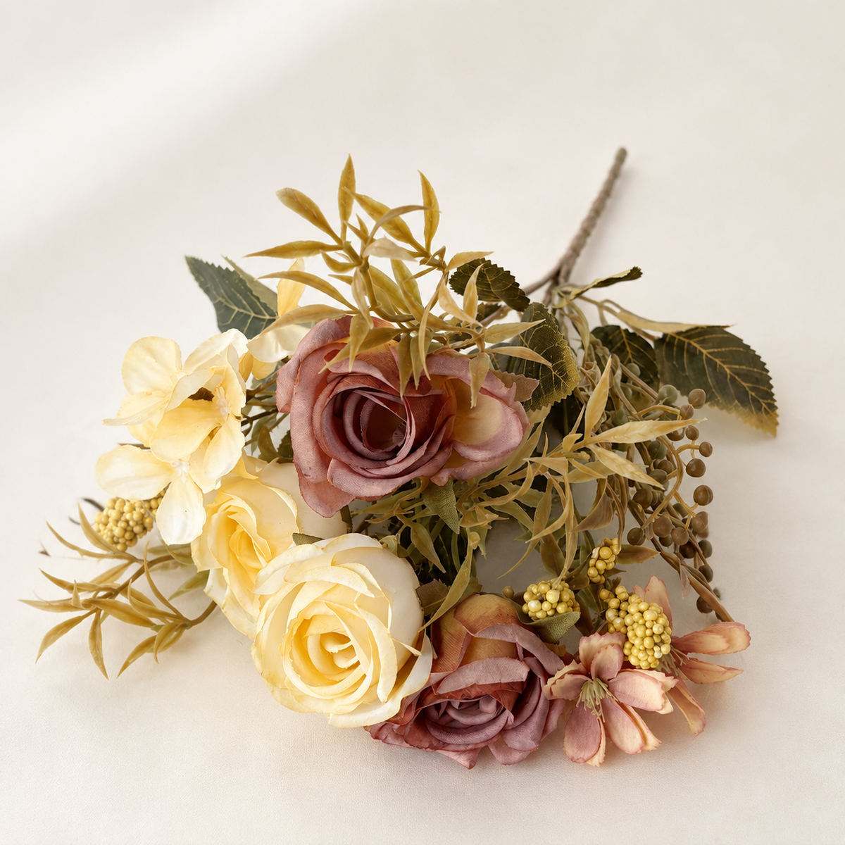 EVERIVELLE Anna Rose & Blossom Artificial Bouquet